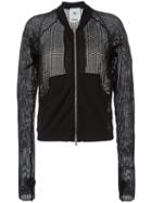 Lost & Found Rooms Mesh Bomber Jacket, Women's, Size: Xs, Black, Cotton/spandex/elastane