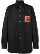 Raf Simons Contrast Logo Long-sleeve Shirt - Black