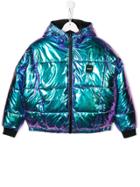 Dkny Kids Iridescent Reversible Padded Jacket - Blue