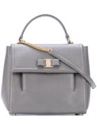 Salvatore Ferragamo Medium Vara Top Handle Bag - Grey