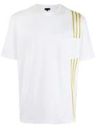 Lanvin Striped Trim T-shirt, Men's, Size: Large, White, Cotton/polyester/viscose