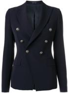 Tagliatore Double-breasted Fitted Blazer - Blue