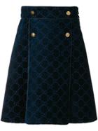 Gucci Velvet Guccighost Skirt - Blue