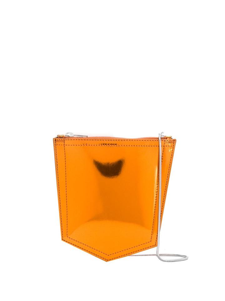 Mm6 Maison Margiela Metallic Crossbody Bag - Orange