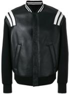 Neil Barrett Gang Striped Bomber Jacket - Black