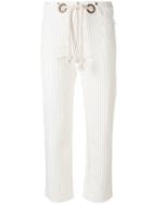 Miaou Tommy Inverse Pinstripe Trousers - Nude & Neutrals