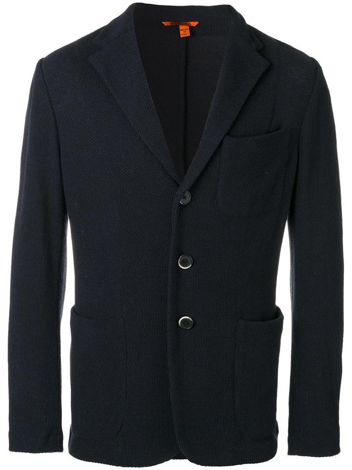 Barena Three Button Blazer, Men's, Size: 52, Blue, Cotton/acrylic/viscose