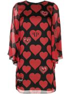 Philipp Plein Love Heart Mini Dress - Red