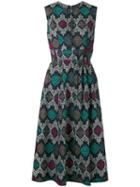 Hache Printed Flared Dress, Women's, Size: 44, Cotton