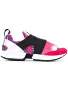 Ea7 Emporio Armani Pull On Print Trainers - Pink & Purple