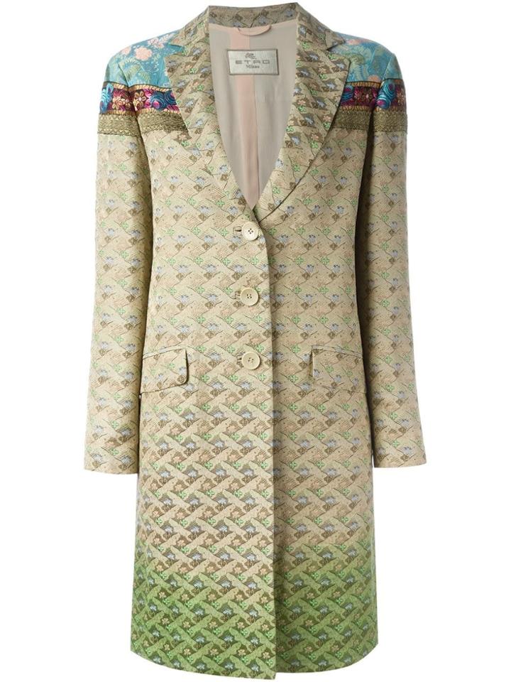 Etro Brocade Coat - Multicolour