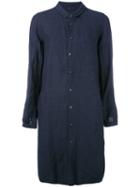 Klasica - Classic Shirt Dress - Women - Linen/flax/viscose - 2, Blue, Linen/flax/viscose