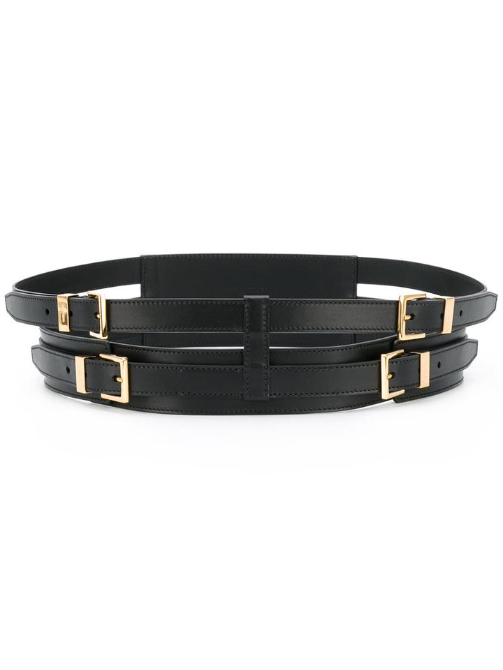 Tom Ford - Buckled Double Belt - Women - Calf Leather - 80, Women's, Black, Calf Leather