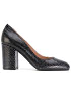 Pollini Snakeskin Effect Pumps - Black