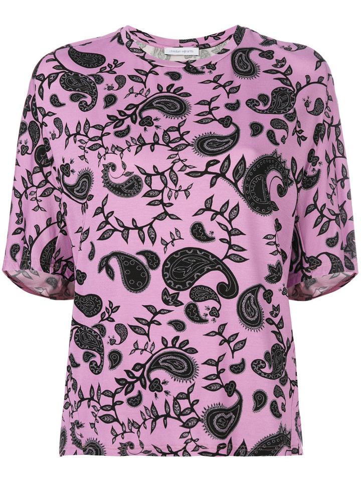 Christian Wijnants - Tesla T-shirt - Women - Spandex/elastane/viscose - M, Pink/purple, Spandex/elastane/viscose