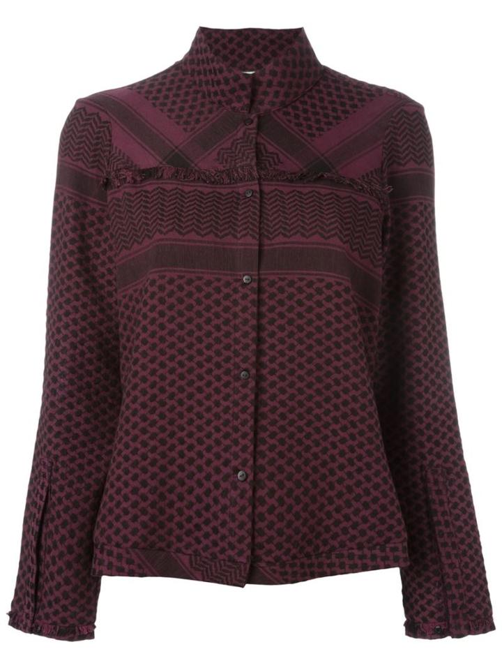 Cecilie Copenhagen Style Multi-pattern Shirt, Women's, Pink/purple, Cotton