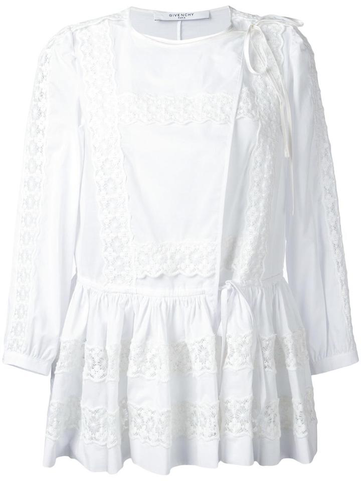 Givenchy Side Tie Flared Blouse - White