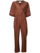 Muveil Belted Jumpsuit, Women's, Size: 36, Brown, Cupro