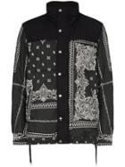 Sacai Bandana Print Padded Jacket - Black