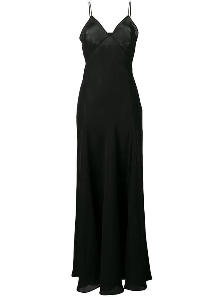 Aspesi Long Cami-styled Dress - Black