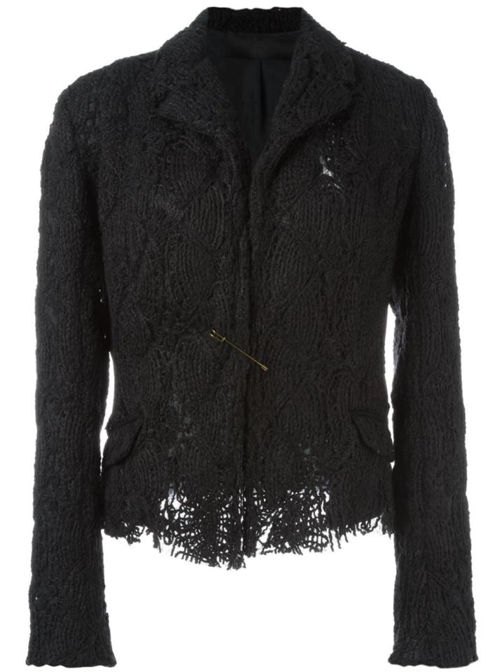Marc Le Bihan Knitted Blazer, Women's, Size: 42, Black, Acrylic/polyester/wool