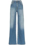 Rockins High-rise Wide-leg Jeans - Blue