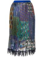 Kolor Mixed-print Pleated Skirt - Multicolour