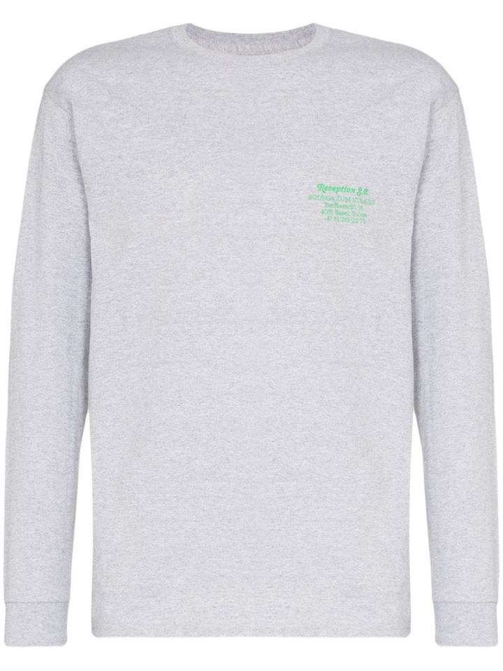 Reception Bodega Graphic Print Sweater - Grey