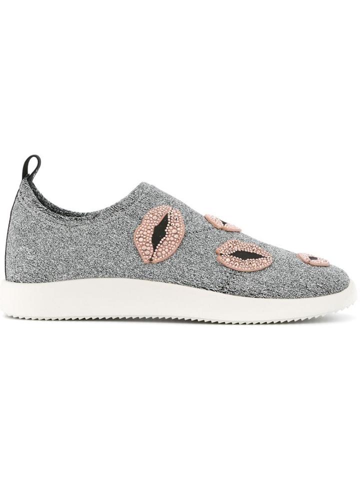Giuseppe Zanotti Alena Bouche Sneakers - Silver