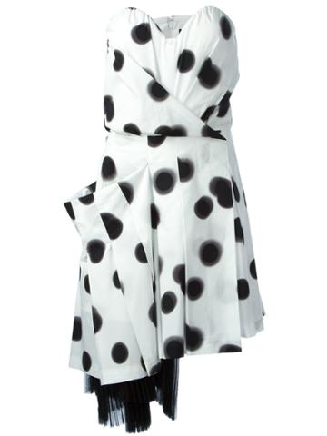 Marc By Marc Jacobs Blurred Dot Strapless Dress - White