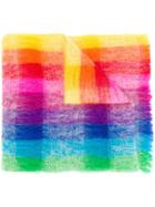 Faliero Sarti Rainbow Check Knitted Scarf - Pink