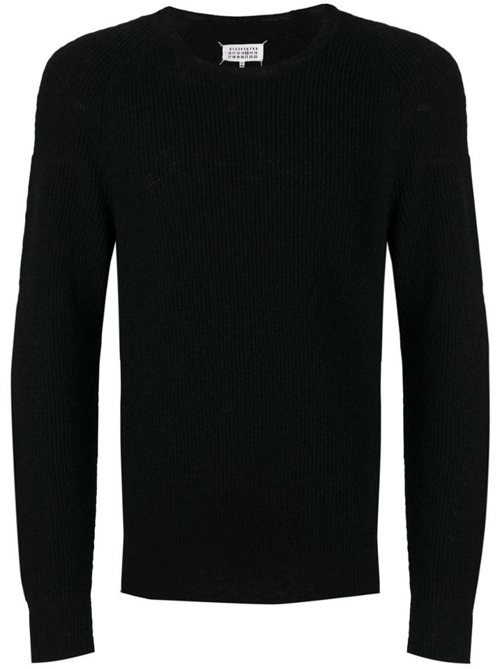 Maison Margiela Ribbed Knit Jumper - Black