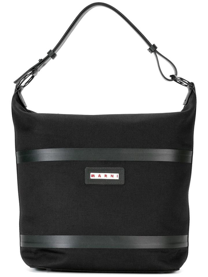 Marni Canvas Shoulder Bag - Black