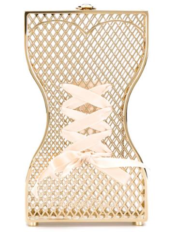 Charlotte Olympia 'tight Laced' Clutch, Women's, Grey