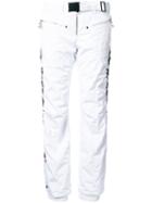Kru Embroidered Details Trousers, Women's, Size: Large, White, Polyester