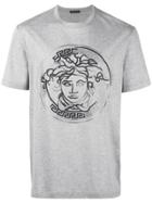 Versace Embroidered Faded Medusa T-shirt - Grey