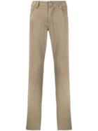Jacob Cohen Slim-fit Low-rise Trousers - Neutrals