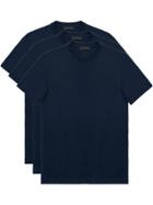 Prada Triple Pack Crewneck T-shirts - Blue