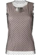 Gloria Coelho - Sheer Top - Women - Polyamide - Pp, Women's, Black, Polyamide