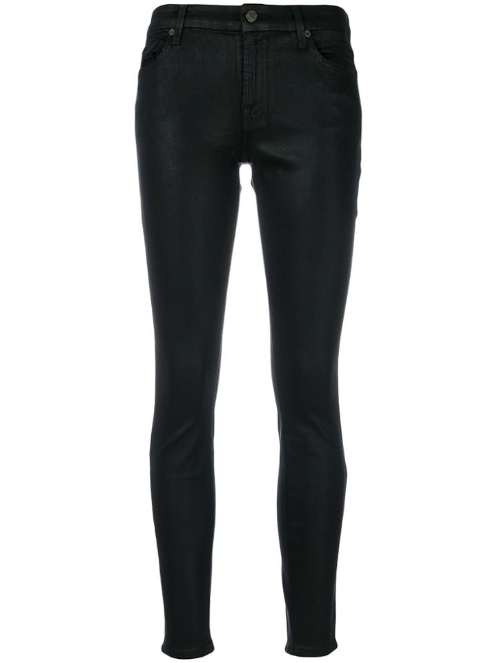 7 For All Mankind Sheen Skinny Jeans - Black