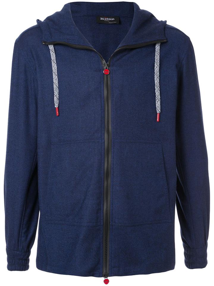 Kiton Zip-up Hoodie - Blue
