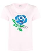 Kenzo Flower Print T-shirt - Pink