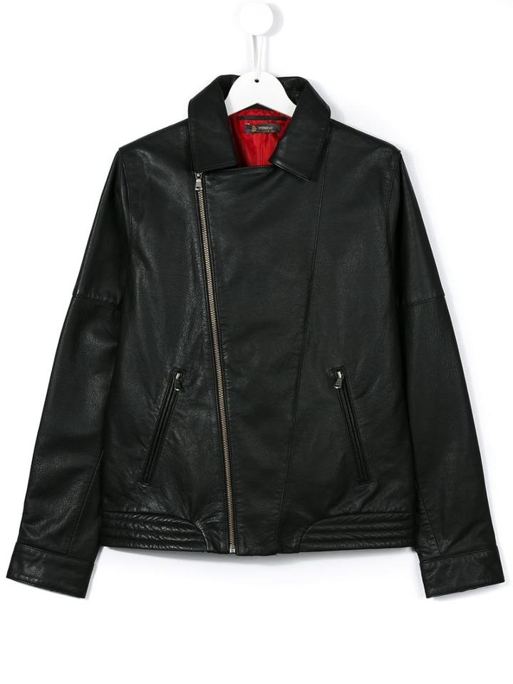 Dondup Kids Classic Biker Jacket, Boy's, Size: 14 Yrs, Black