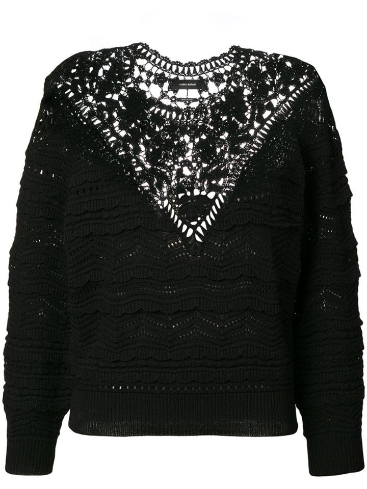 Isabel Marant Embroidery Sweater - Black