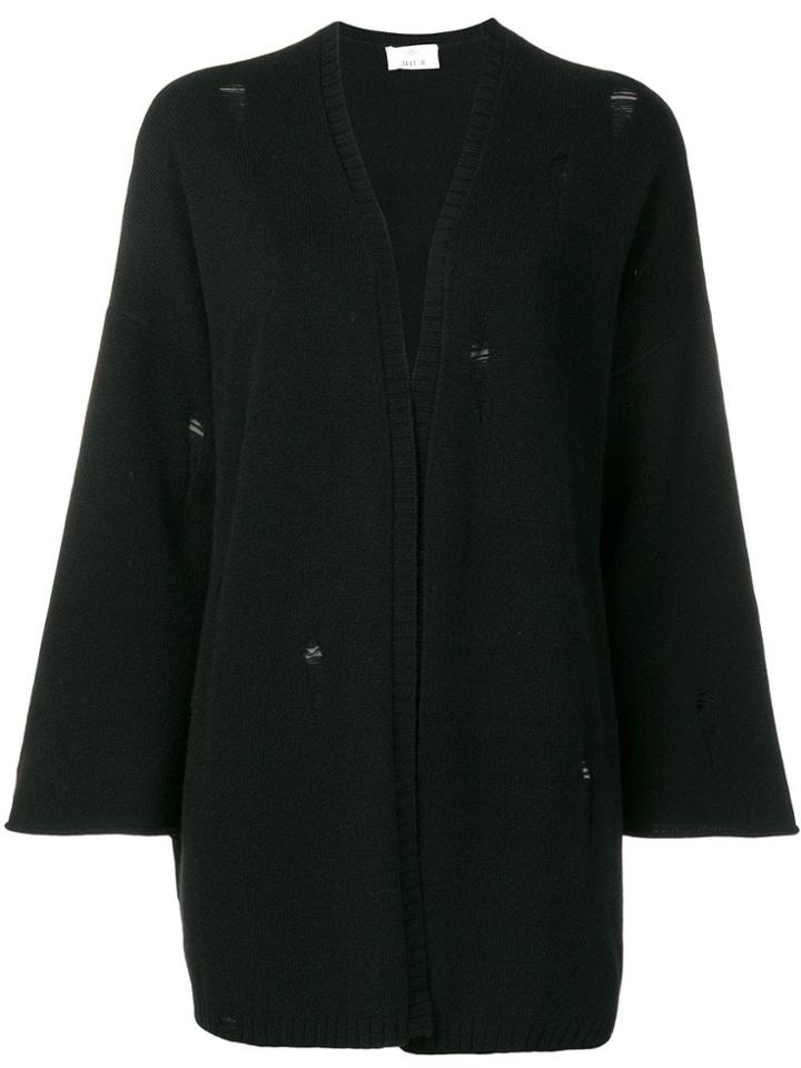 Allude Distressed Cardigan - Black