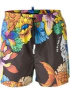 Dsquared2 Beachwear Floral Print Swim Shorts, Men's, Size: 46, Polyester