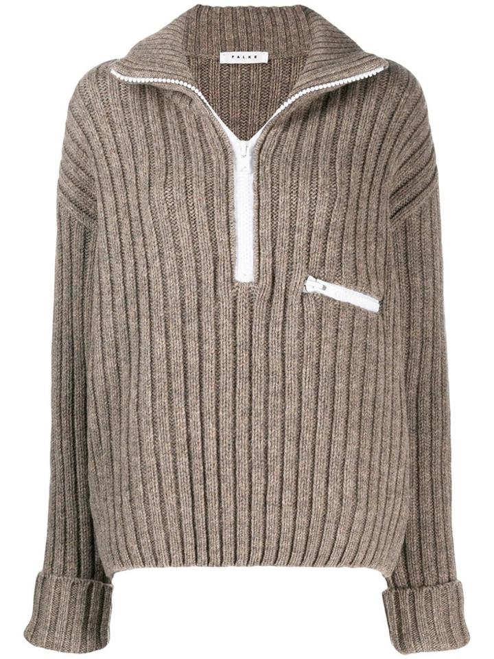 Falke Intarsia Knit Jumper - Grey