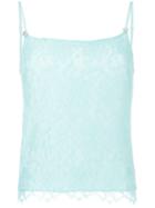 Christopher Kane Floral Lace Cami Top, Women's, Size: 8, Green, Silk/polyamide/acetate/viscose