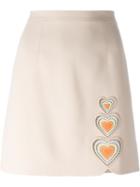 Christopher Kane Macramé Lover Heart Skirt, Women's, Size: 8, Pink/purple, Silk/acetate/viscose