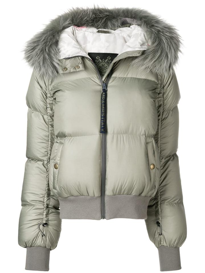 Mr & Mrs Italy Trimmed Padded Jacket - Nude & Neutrals